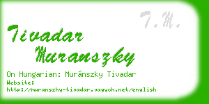 tivadar muranszky business card