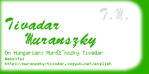tivadar muranszky business card